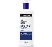 Neutrogena Norwegian Formula Deep Moisture Fast-Absorbing Body Lotion (1x 400ml), Non-Greasy Body Moisturiser for Dry Skin with 10% Glycerine and Pro-Ceramide Technology, Provides 72-Hour Moisturisation