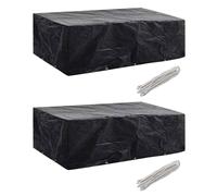 vidaXL Garden Furniture Covers 2pcs 8 Person Poly Rattan 300x140 cm UK HOT