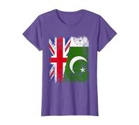 UK Pakistan Half Flag British Pakistani Heritage T-Shirt