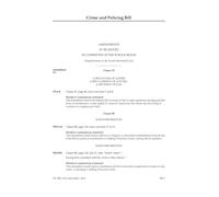 UK Parliament Crime and Policing Bill Amendments, House of Lords HLB 111 (Corrected) II a, Perfect Bound, A4 Size 297 x 210mm, English, 4 Pages