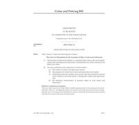 UK Parliament Crime and Policing Bill Amendments, House of Lords HLB 111, Perfect Binding, A4 Size (297 x 210 mm), 8 Pages, English