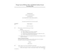 UK Parliament Diego Garcia Military Base and British Indian Ocean Territory Bill, House of Lords Amendments, Perfect Bound, 297 x 210 mm, 30 Pages