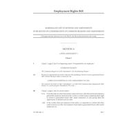 UK Parliament Employment Rights Bill, House of Lords Marshalled List of Motions and Amendments, A4 Size 297 x 210 mm, Perfect Binding, 16 Pages