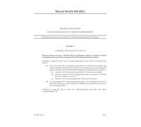 UK Parliament Mental Health Bill Motion, House of Lords Commons Amendments Consideration, HLB 137 a, Perfect Bound, A4 Size 297 x 210mm