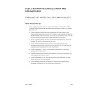 UK Parliament Public Authorities (Fraud, Error and Recovery) Bill Explanatory Notes, Perfect Binding, 297 x 210 mm, 15 Pages, English, 2025 Edition