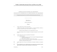 UK Parliament Public Authorities (Fraud, Error and Recovery) Bill, House of Lords Marshalled List, Perfect Bound, 297 x 210 mm, 12 Pages