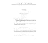 UK Parliament Terminally Ill Adults (End of Life) Bill Amendments, House of Lords HLB 112 I c, Perfect Binding, 297 x 210 mm, 14 Pages, English