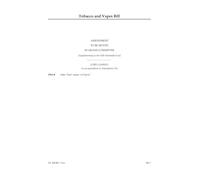 UK Parliament Tobacco and Vapes Bill Amendment, House of Lords Supplementary Document HLB 89 V a, Perfect Bound, A4 Size 297 x 210mm