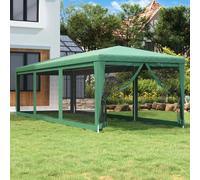 (Green, 300 x 898 x 258 cm (L x W x H)) vidaXL Party Tent with Mesh Sidewalls Canopy Gazebo Multi Colours Multi Sizes