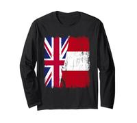 UK Peru Half Flag British Peruvian Heritage Jersey Long Sleeve T-Shirt