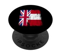 UK Peru Half Flag British Peruvian Heritage Jersey PopSockets Adhesive PopGrip