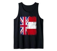 UK Peru Half Flag British Peruvian Heritage Jersey Tank Top