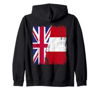 UK Peru Half Flag British Peruvian Heritage Jersey Zip Hoodie