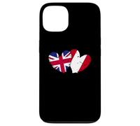 UK Peru Hearts Flag British Peruvian Friendship Case for iPhone 13