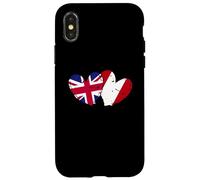 UK Peru Hearts Flag British Peruvian Friendship Case for iPhone X/XS