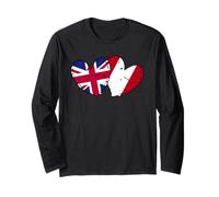 UK Peru Hearts Flag British Peruvian Friendship Long Sleeve T-Shirt