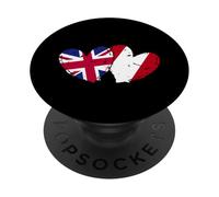 UK Peru Hearts Flag British Peruvian Friendship PopSockets Adhesive PopGrip
