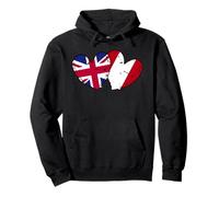 UK Peru Hearts Flag British Peruvian Friendship Pullover Hoodie