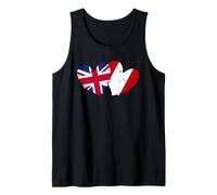 UK Peru Hearts Flag British Peruvian Friendship Tank Top