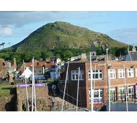 UK Photo Poster Print A4 / 12"x8" Berwick Law from above the harbour North Berwick c2013
