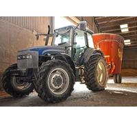 UK Photo Poster Print A4 / 12"x8" East Devon : Postlake Farm Clyst St George A tractor in the bar c2014