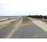 UK Photo Poster Print A4 / 12"x8" Path on the bank running parallel with Beach Road Wells-Next-Th c2013