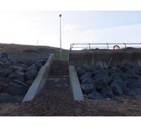 UK Photo Poster Print A4 / 12"x8" Steps up from the beach Berwick-upon-Tweed Steps leading from t c2013