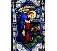 UK Photo Print 8"x6" Detail of stained glass window Llawhaden c2013