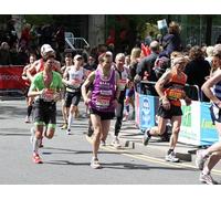 UK Photo Print 8"x6" Running Through Canary Wharf Poplar/TQ3780 c2012