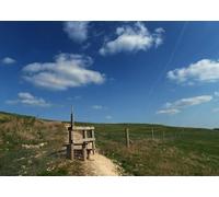 UK Photo Print 8"x6" Trail onto the reclaimed Grimethorpe Colliery 'muck stack' Cudworth Common/SE3907 c2012