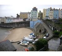 UK Photo Print A4 / 12"x8" A Bay at Tenby Tenby/Dinbych-y-pysgod Looking down upon a chur c2009