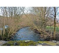 UK Photo Print A4 / 12"x8" A bridge over a mill leat on the river Mole just beyond Great B c2014