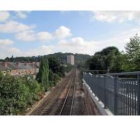 UK Photo Print A4 / 12"x8" A view from the new footbridge at Trent Lane Carlton The lines c2013