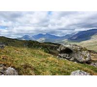 UK Photo Print A4 / 12"x8" An erratic perched on the edge Capel Curig Beyond the Snowdon H c2010