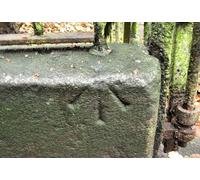 UK Photo Print A4 / 12"x8" Benchmark by the south gate Congleton This pivot mark is cut in c2010