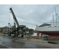 UK Photo Print A4 / 12"x8" Boat lifting crane at Birdham c2013