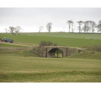 UK Photo Print A4 / 12"x8" Bridge over dismantled railway, Middle Ord Loanend The track of c2015