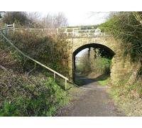 UK Photo Print A4 / 12"x8" Farm access and footpath bridge over the old railway Fylingthor c2014