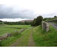 UK Photo Print A4 / 12"x8" Fields by the River South Tyne Ayle A footpath leads down to Ki c2015