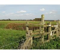 UK Photo Print A4 / 12"x8" Footpath by Back Delfin water course Rascal Moor c2014