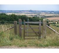UK Photo Print A4 / 12"x8" Footpath meets road Nebsworth The footpath ends here where it m c2010