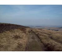 UK Photo Print A4 / 12"x8" Footpath over Stake Side Macclesfield Forest The path begins it c2010