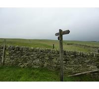 UK Photo Print A4 / 12"x8" Footpath signpost on Bridge-end Pasture Edale End This is Natio c2012