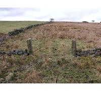 UK Photo Print A4 / 12"x8" Kilsyth Battlefield, enclosure Hand cut stone gate posts with 3 c2010