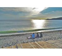 UK Photo Print A4 / 12"x8" Newgale Sun Down High tide and beautiful summer sunset beyond S c2015