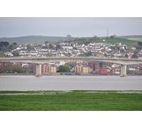 UK Photo Print A4 / 12"x8" North Devon : River Taw Bickington/SS5332 Looking along the Ri c2014