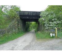 UK Photo Print A4 / 12"x8" Old iron bridge over the river #2, looking west-northwest Popla c2011
