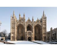 UK Photo Print A4 / 12"x8" Peterborough Cathedral - west front With a bit of snow on the g c2012