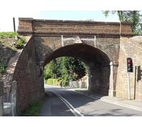UK Photo Print A4 / 12"x8" Pixham Lane Railway Bridge Dorking Red brick bridge carrying th c2012