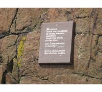 UK Photo Print A4 / 12"x8" Plaque on St Cuthbert's Island Holy Island/NU1241 c2010